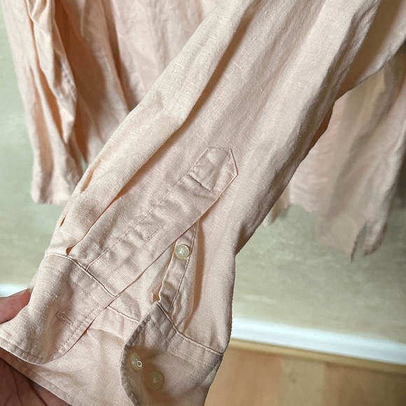 Lauren Ralph Lauren Peach Linen button down size 2x - Picture 7 of 8